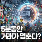 사이드카가 발동되어 거래정지에 놀란 초보 투자자